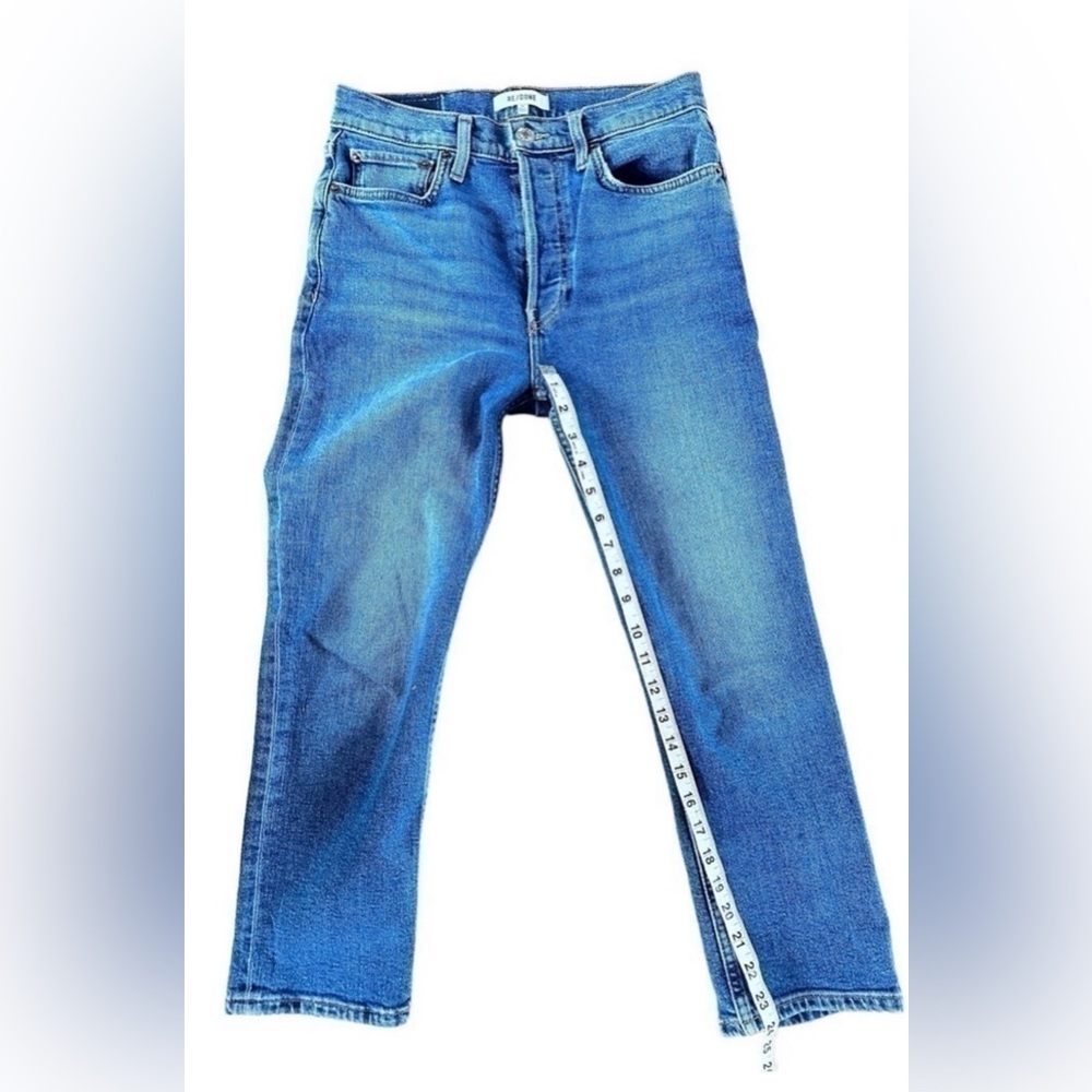 Re/Done High Rise Blue Women's Jeans - Picture 8 of 11